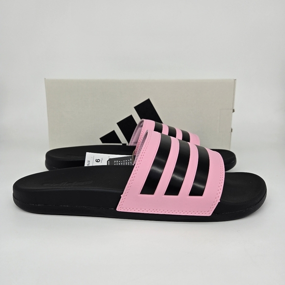 New adidas Adilette Comfort Slides True Pink Core Black Men\'s Shoes Size 11 main image 5